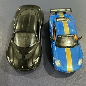 Black and Blue Toy Car Set